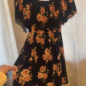 Siren Lily Black and Floral Dress